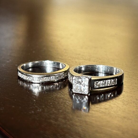 18k White Gold Diamond Custom Rings - Picture 7 of 8